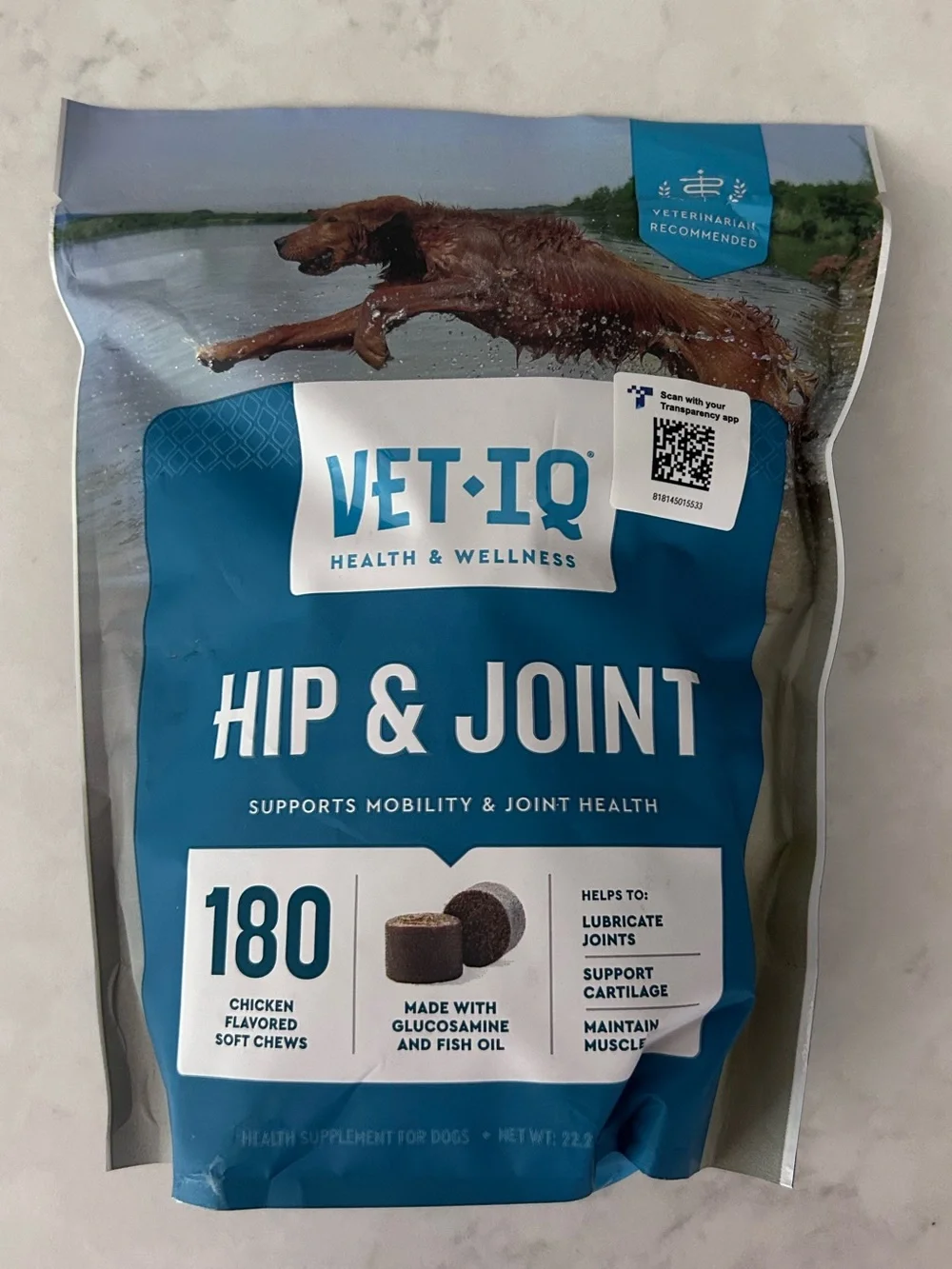 Vet IQ Hip & Joint Soft Chews for Dogs — UNOPENED